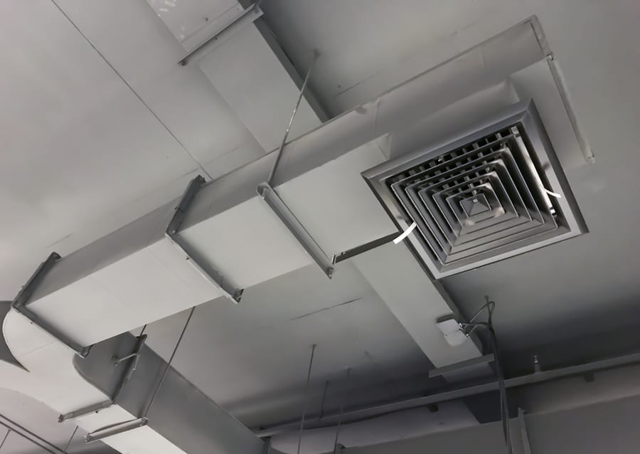Building Interior Air Duct, Air Condition Pipe Line System Air Flow In Store
