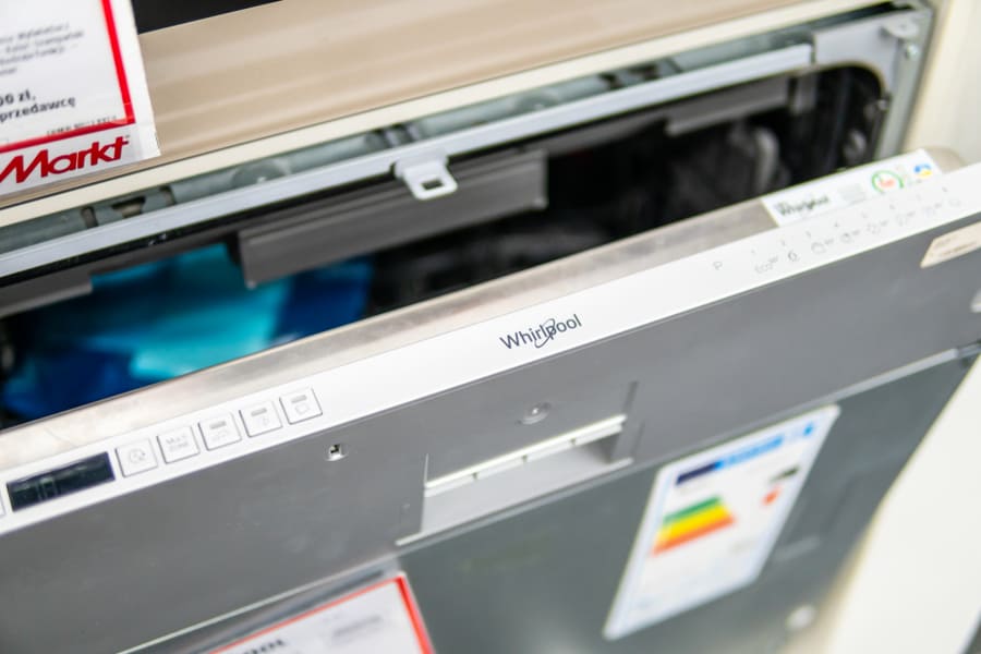 Built-In Whirlpool Dishwasher On Display