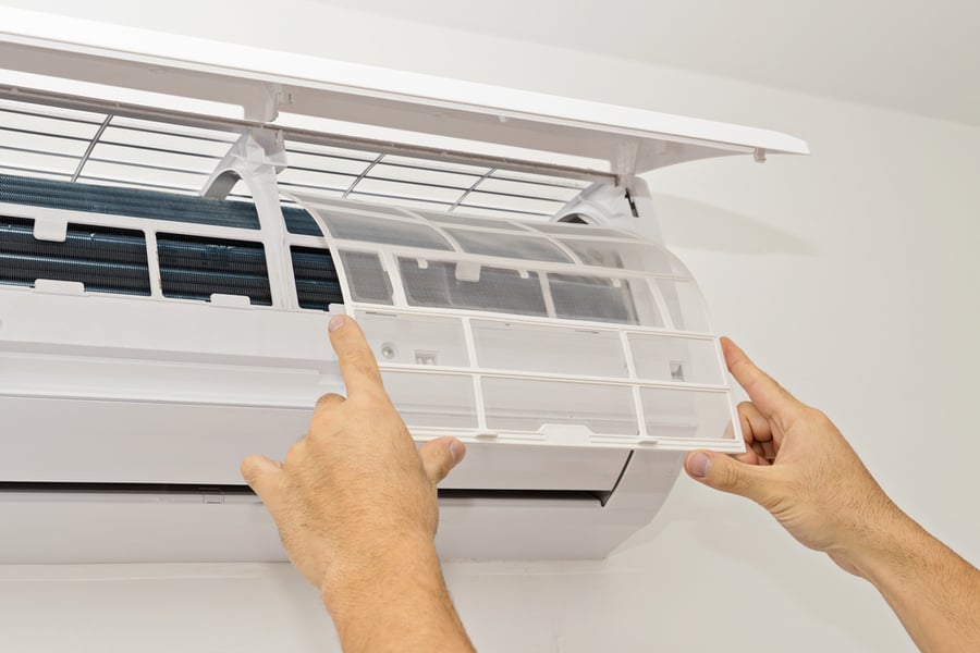 Changing The Filter Of The Air Conditioner