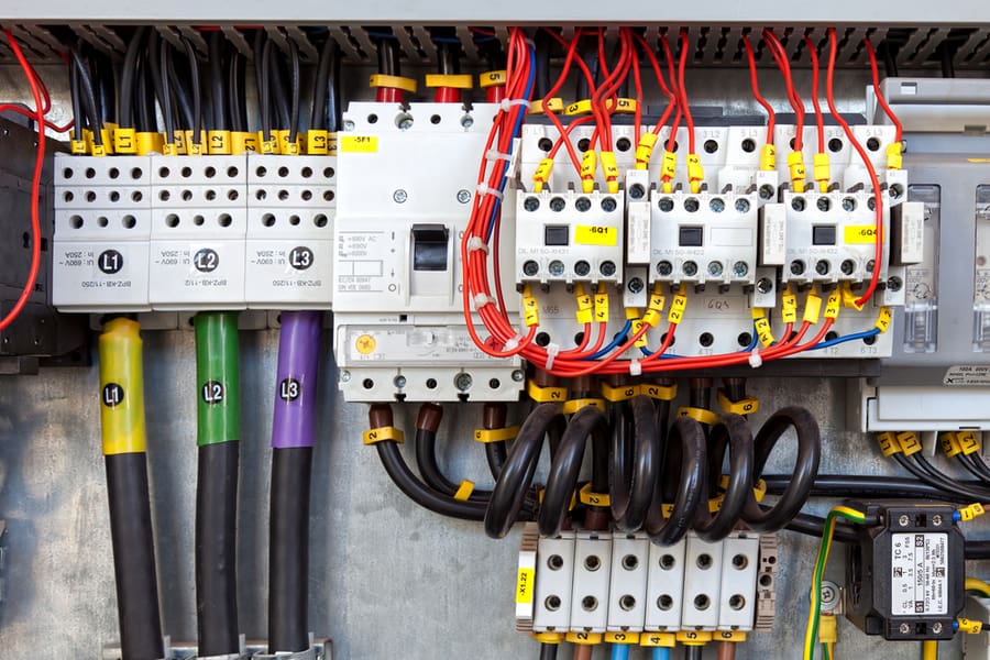 Electrical Panel With Fuses And Contactors