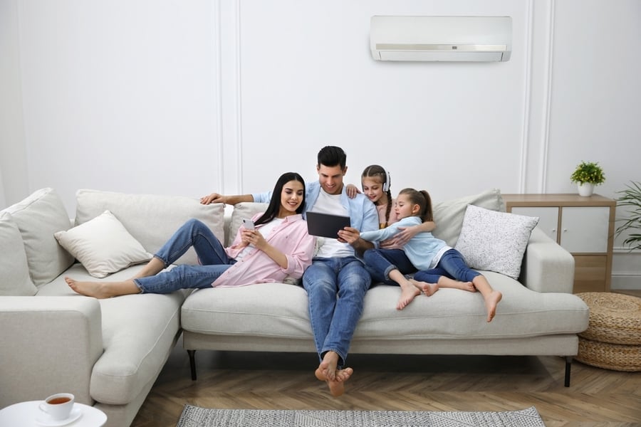 Family Using Ac