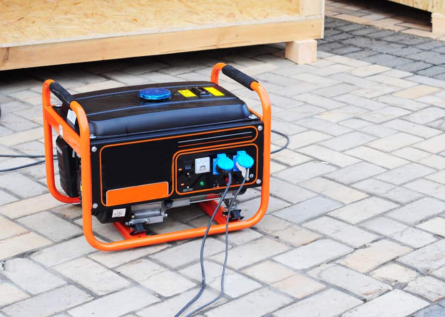 Gasoline Portable Generator On The House
