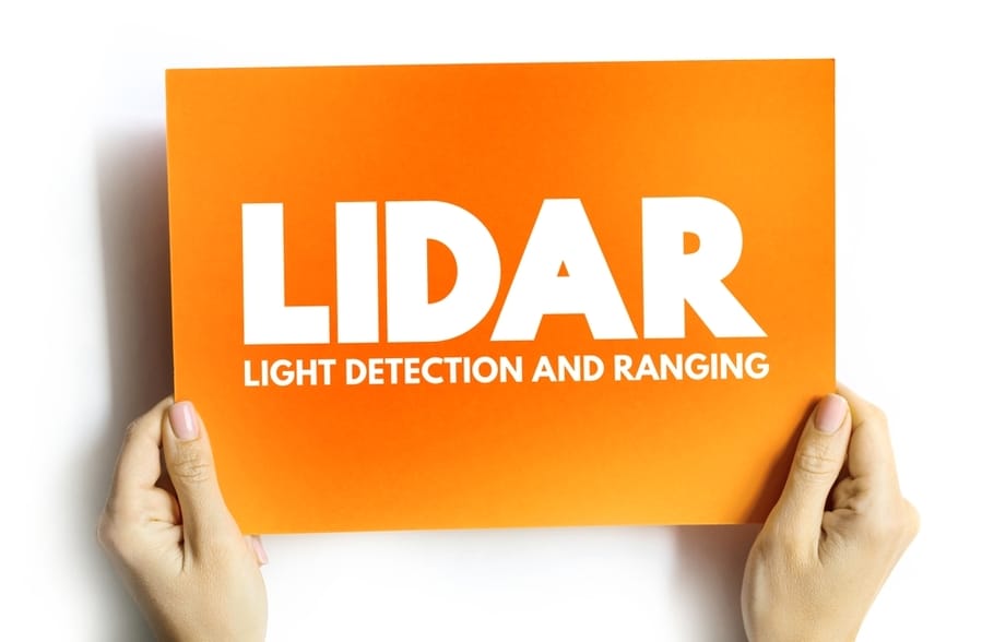 Lidar - Light Detection And Ranging Acronym On Card