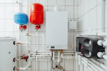 Modern Independent Heating System In Boiler Room