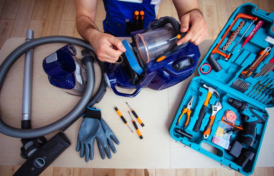 Tools With Modern Vaccum Cleaner