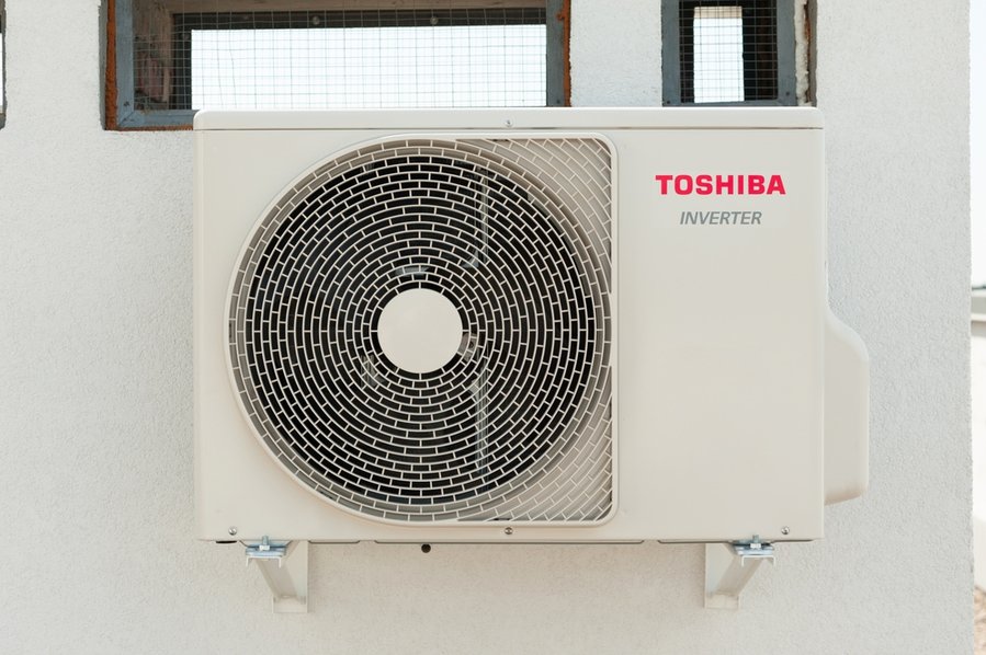 Toshiba Air Conditioner Outdoor Unit Installed