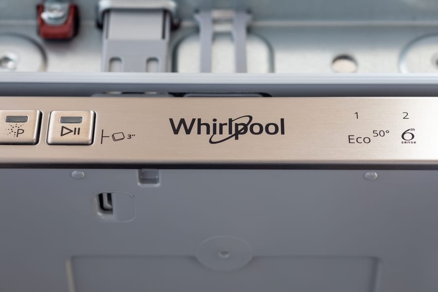Whirlpool Logotype On The Dishwasher