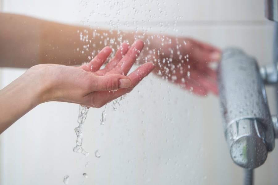 Woman Taking Shower Home Female