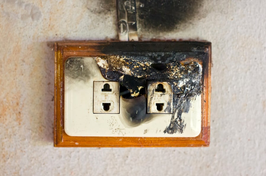 Burned Plug Socket