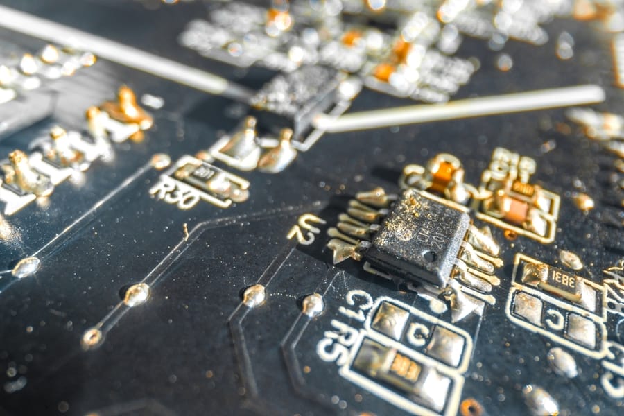 Closeup Photo Of Damaged Circuit Board