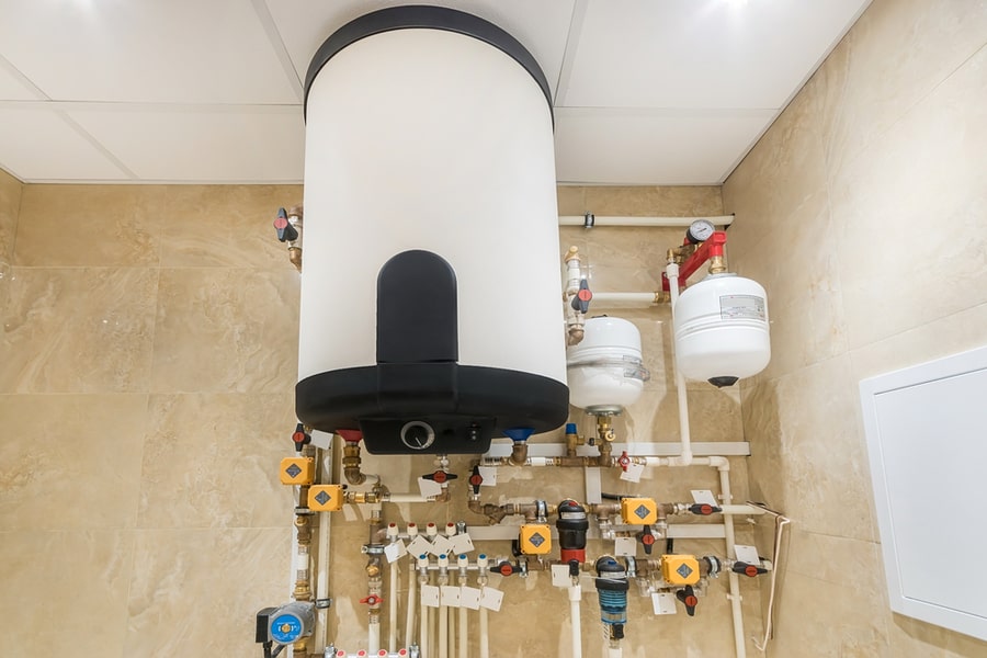 Domestic Wall Hung Boiler. Electric Water Heater. Independent Heating System