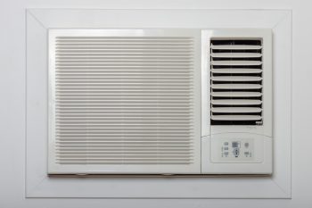 Old Styled Air Conditioner On The Wall