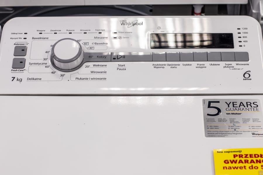 Using Start And Power Button On Whirpool Washer