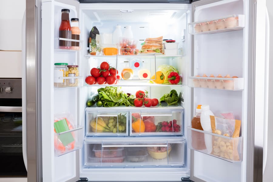 A Refrigerator Filled With Healthy Food