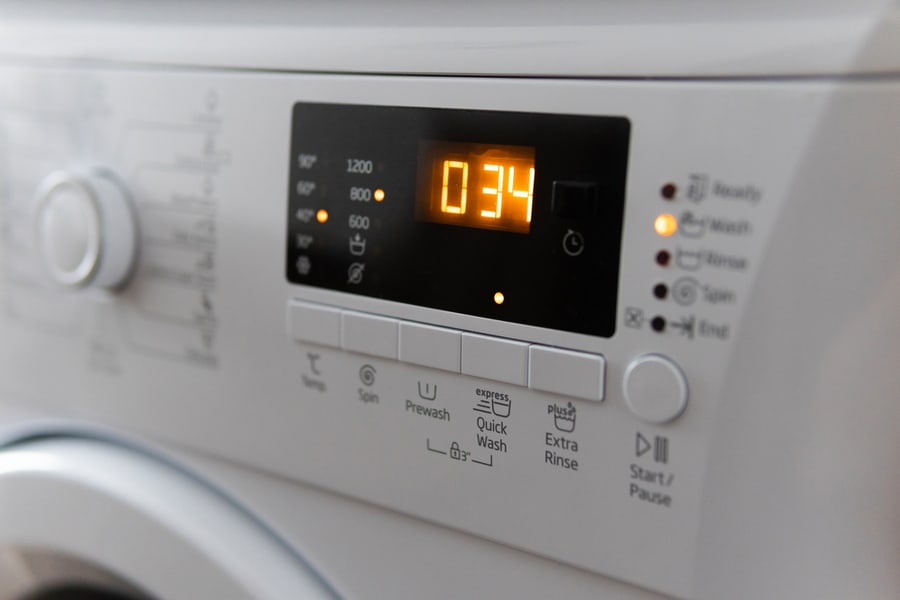 Image Of Washing Machine Display In Use