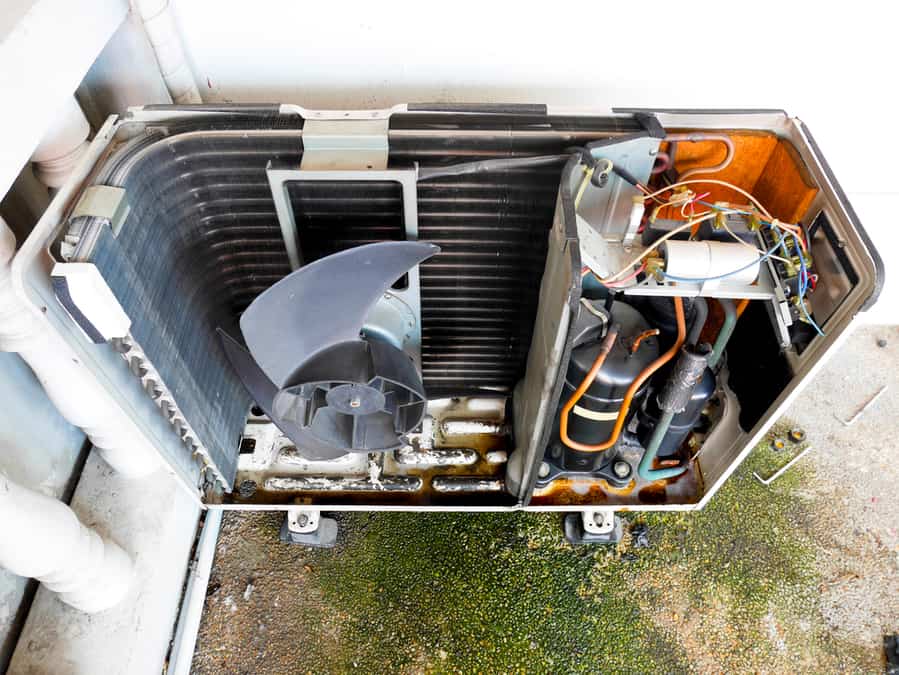 Inside Condenser Unit For Air Conditioning