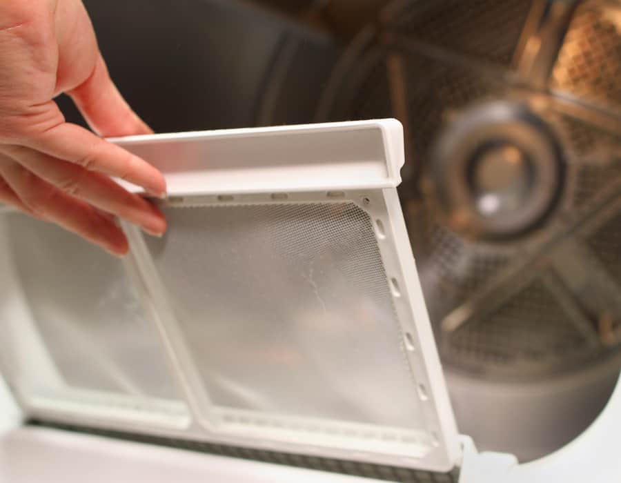 Replacing The Screen In The Lint Trap Of A Clothes Dryer
