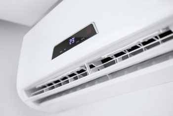 Split Air Conditioner On A White Wall
