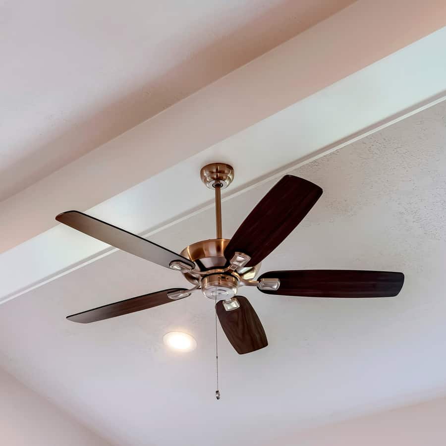 Square Frame Decorative Wood Beam With Standard Ceiling Fan