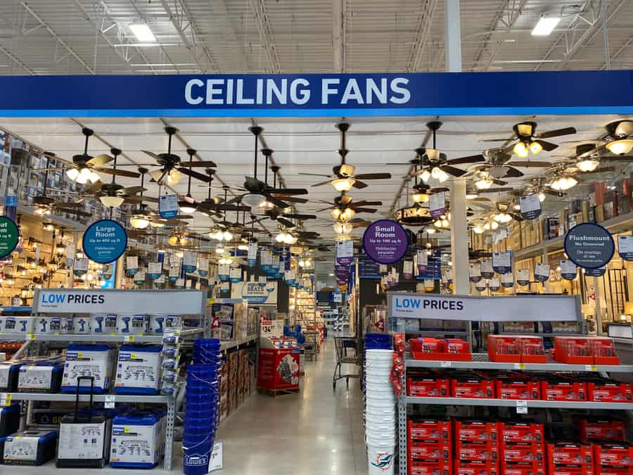 The Ceiling Fan And Lighting Aisle At Lowes Home