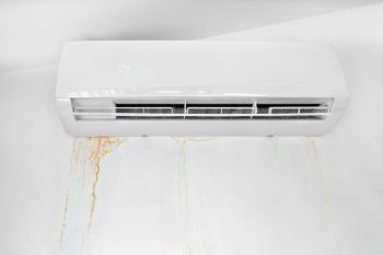 Wall With Mold Stain Due To Air Conditioner Leakage