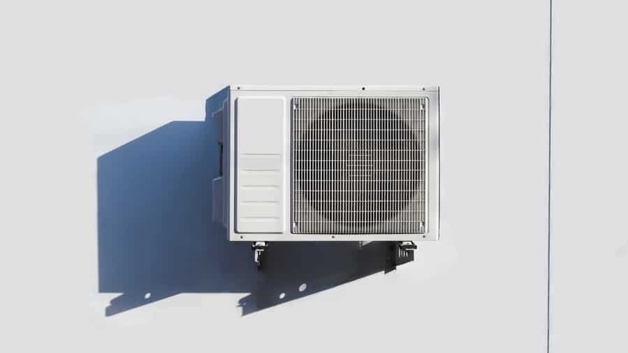 Air Conditioner Compressor Installed Outdoors
