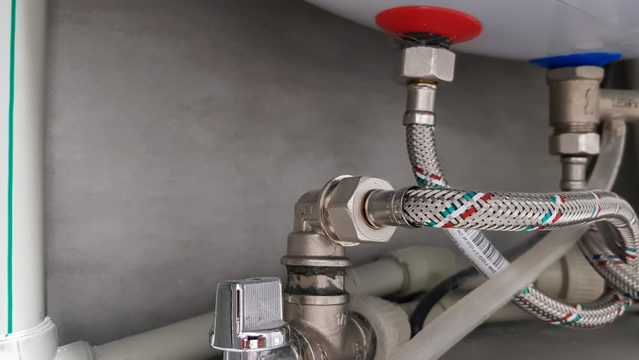 Connection Of Water Supply, Hot And Cold Water To The Boiler