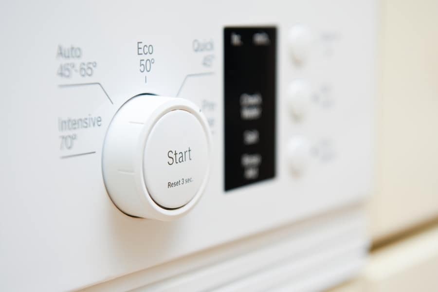 Dishwasher Controls For Setting Machine In Kitchen