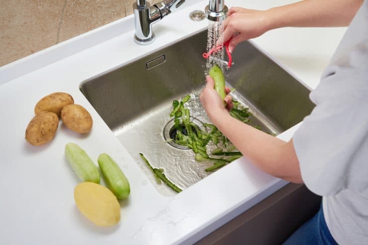 Food Waste Disposer Machine In Sink In Modern Kitc 732x488 
