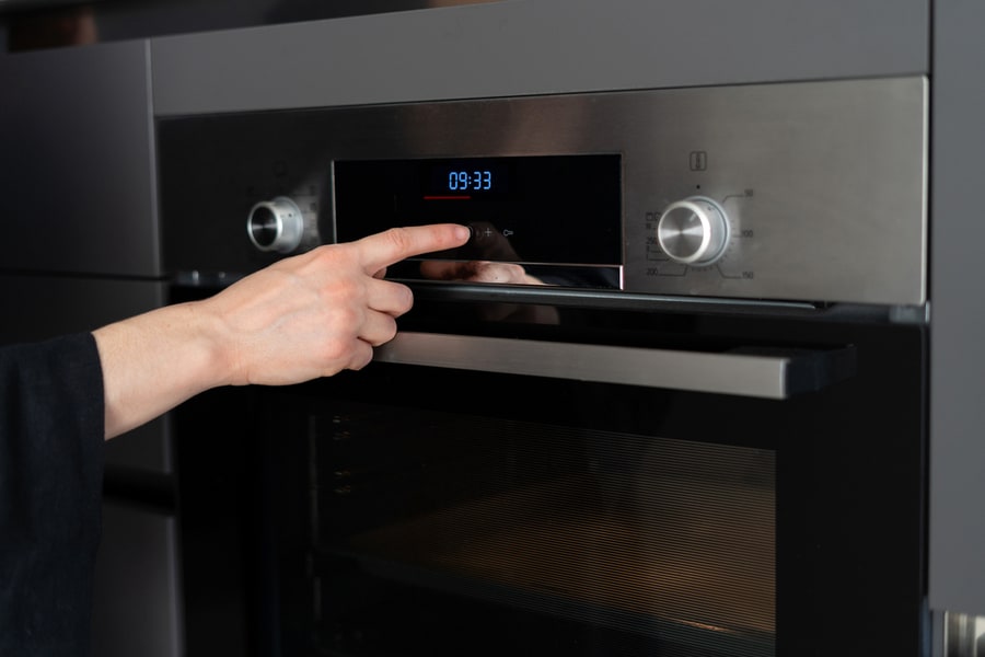 Lock The Oven Door And Select The Self-Clean Cycle