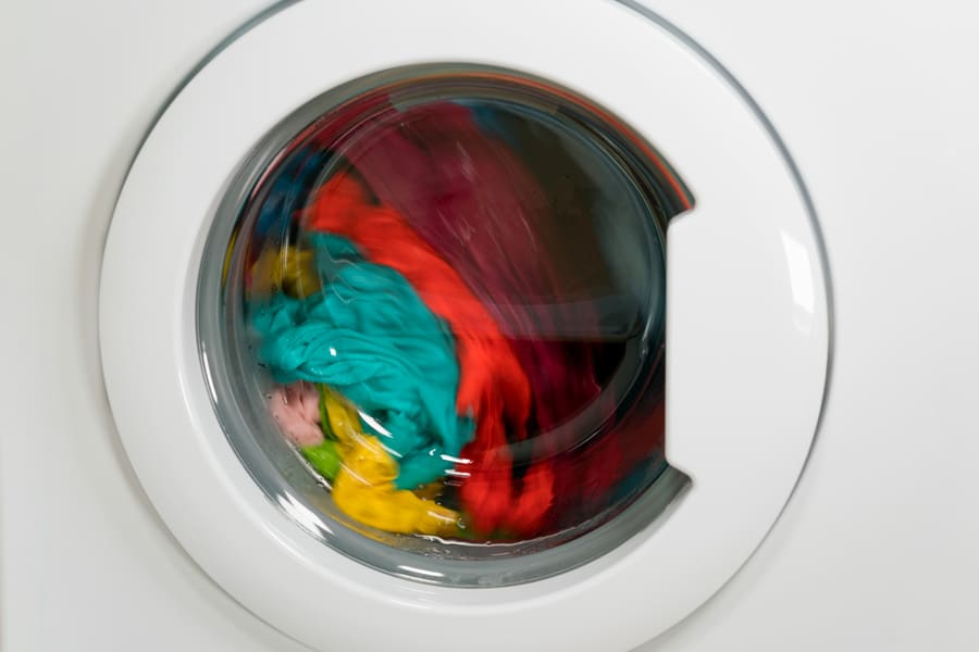 Washing Machine Is Washing Clothes